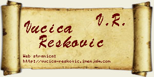 Vučica Resković vizit kartica